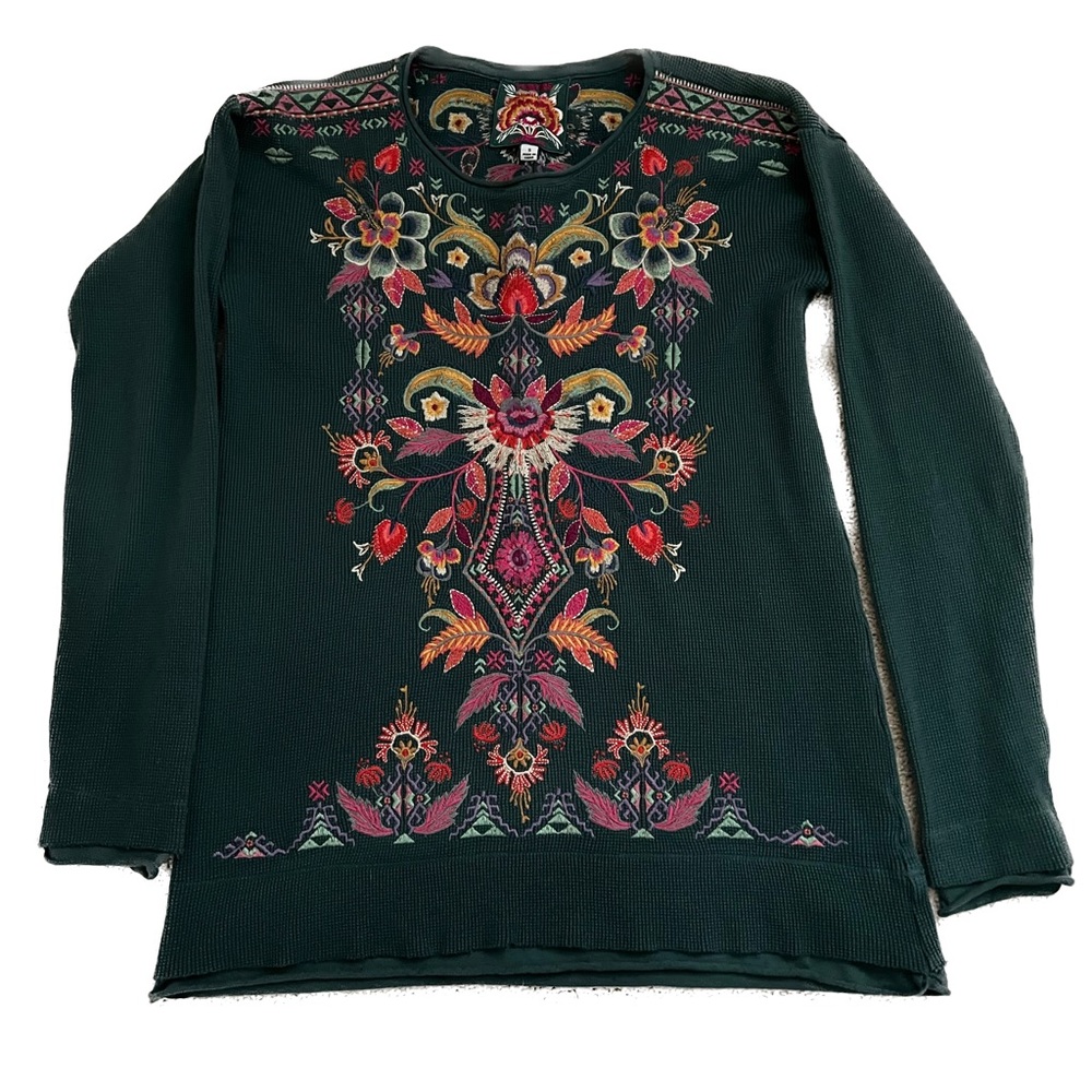 Johnny Was waffle Knit top
